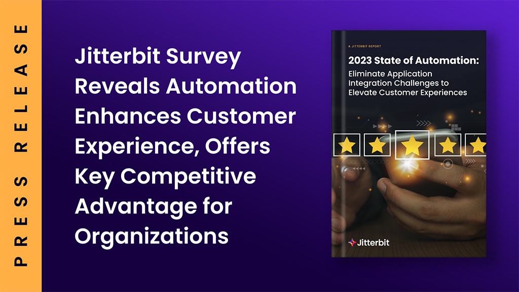 Jitterbit Survey rivela che l'automazione migliora l'esperienza del cliente e offre un vantaggio competitivo chiave per le organizzazioni