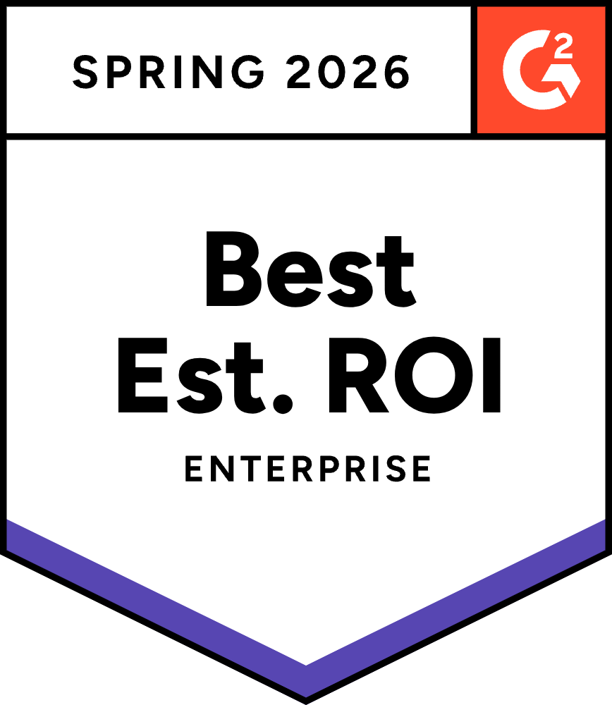 Best Estimated ROI Enterprise badge