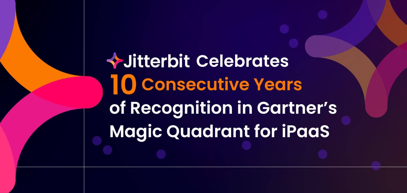 Jitterbit fejrer 10 års anerkendelse i træk i Gartners Magic Quadrant til iPaaS