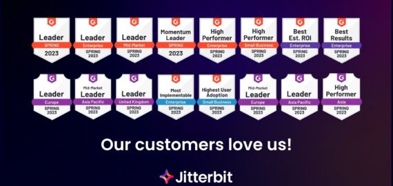 Jitterbit é nomeada líder nos relatórios G2023 Grid da primavera de 2 para iPaaS, gerenciamento de API e EDI