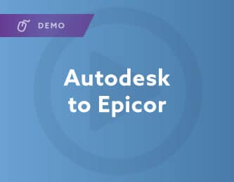 Autodesk para Epicor Demo