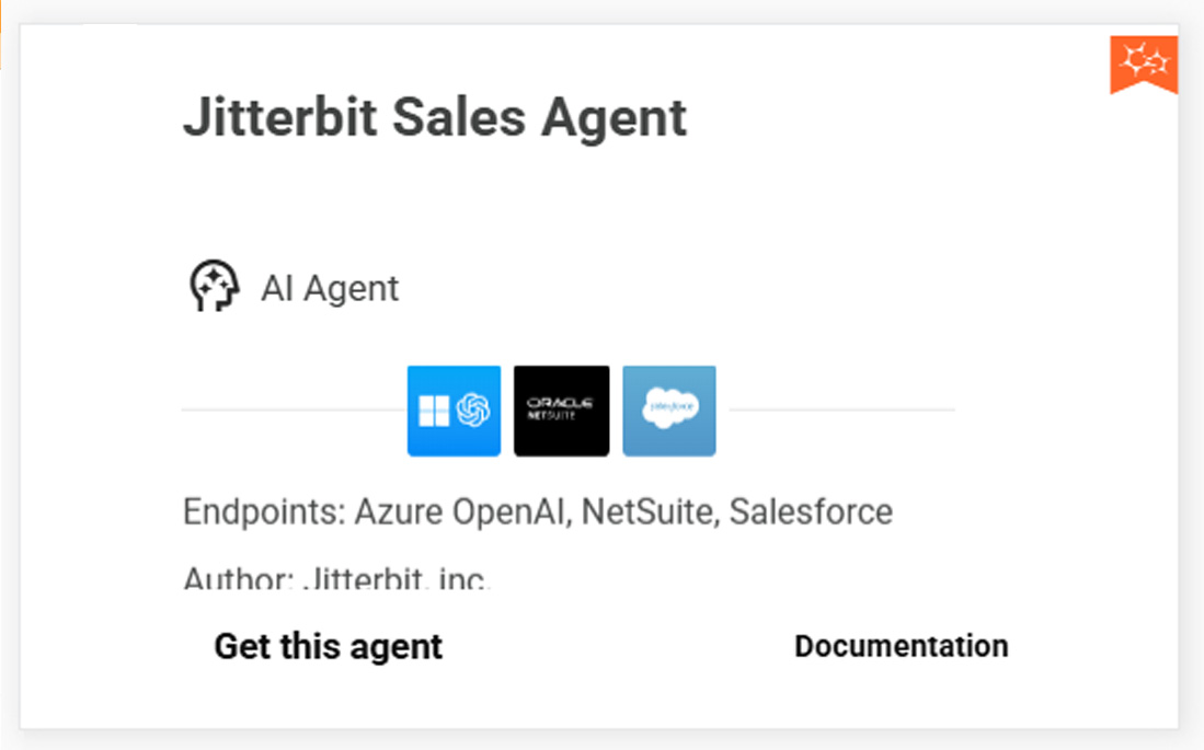 Jitterbit Sales Agent screen shot