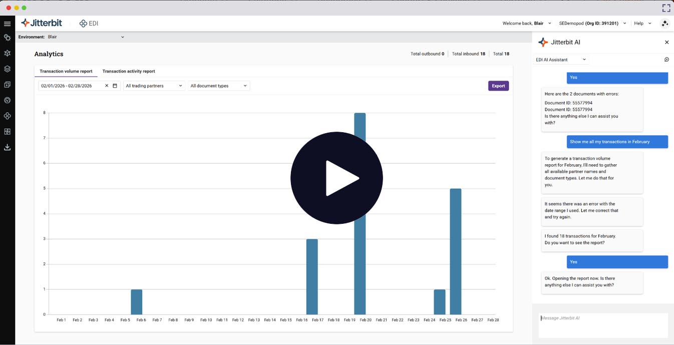 Jitterbit EDI | AI Assistant product tour