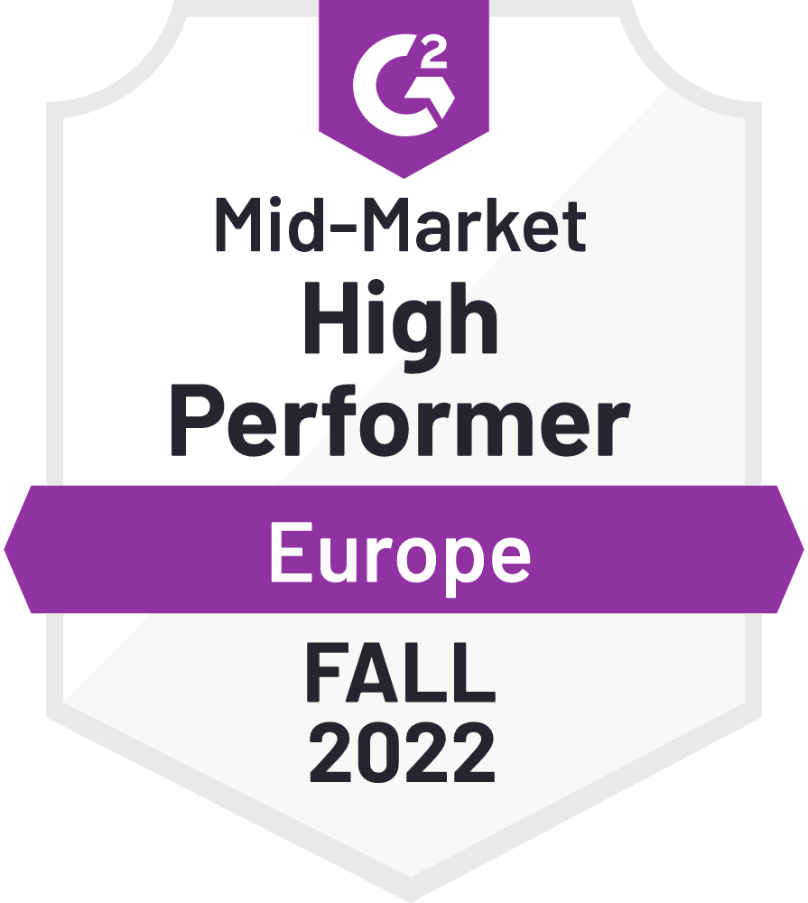 G2 - Mid-Market - High Performer - Europe - Fall 2022