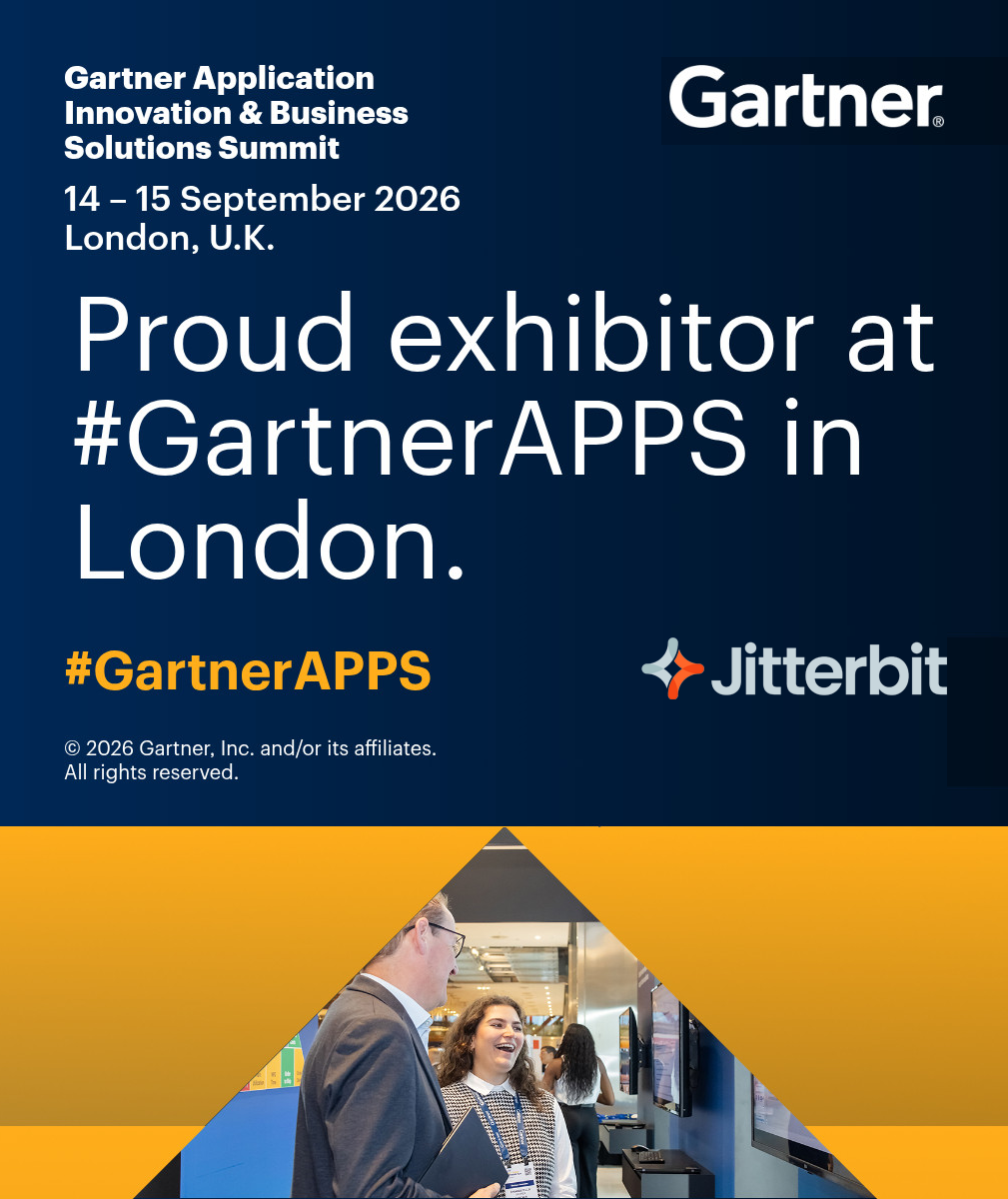Jitterbit is a proud exhibitor at GarnerAPPS in London