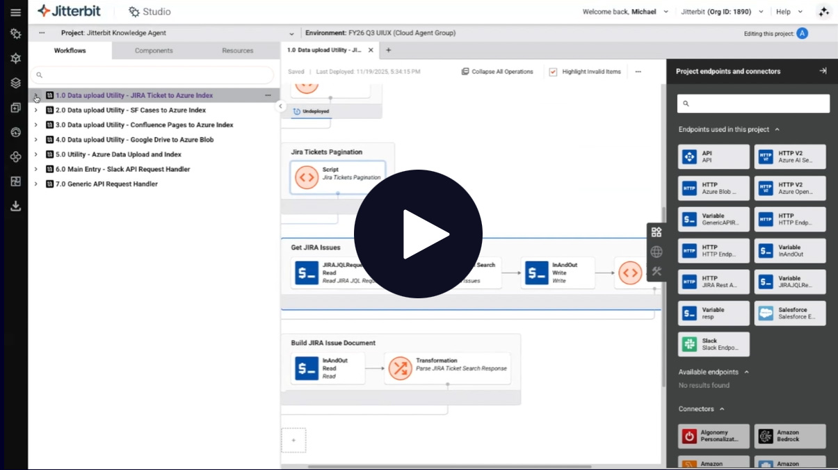 Knowledge Management Agent demo screenshot