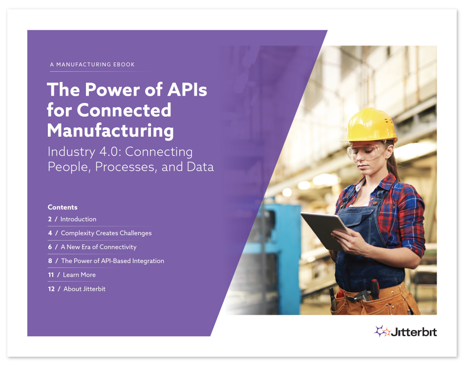 Manufacturing eBook Cover - The Power of APIs for Connected Manufacturing