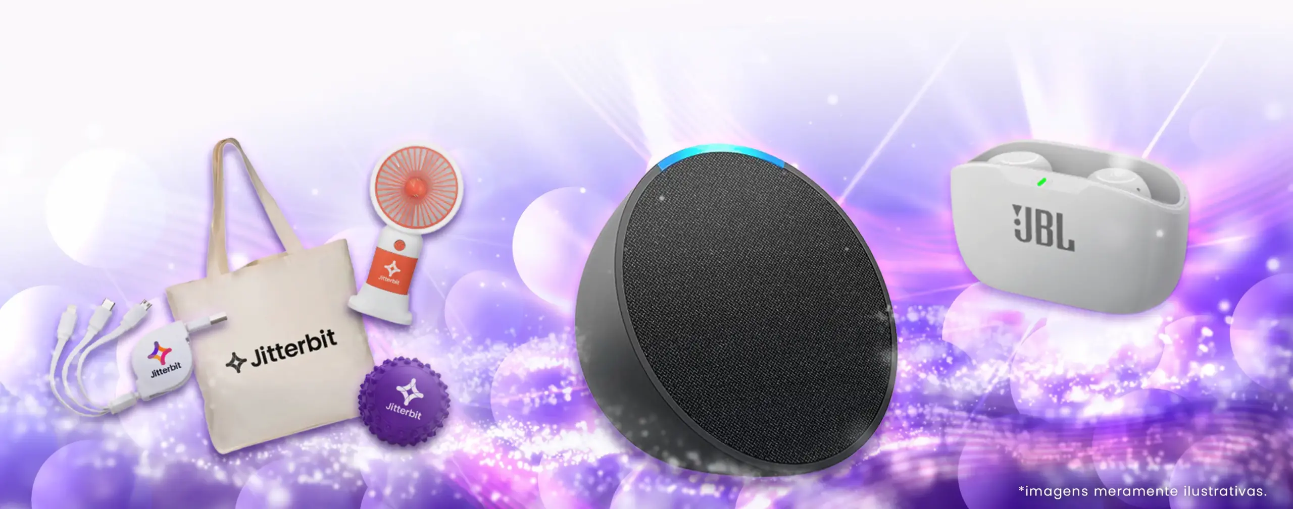 graphic of a bluetooth speaker with Jitterbit and Award logos.