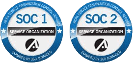 SOC 1 e SOC 1 - Logotipos de Certificação - Jitterbit Security