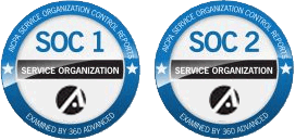 SOC 1 og SOC 1 - Certificeringslogoer - Jitterbit Security