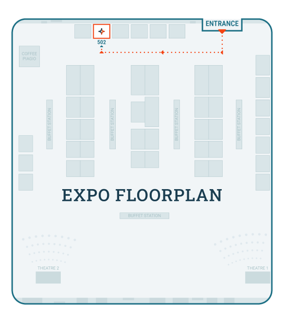 Layout overview for Jitterbit booth at the 2026 Gartner Summit Expo